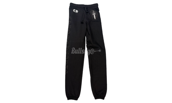Chrome Hearts Silver Dagger Black Sweatpants-Bullseye Sneaker Racer Boutique