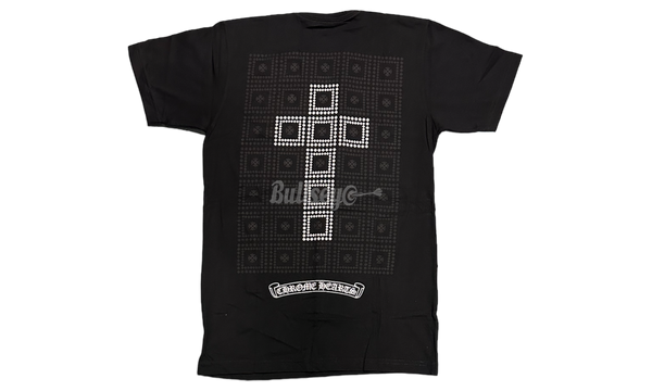 Chrome Hearts Square Cross Black T-Shirt-Running Men A Black Orange