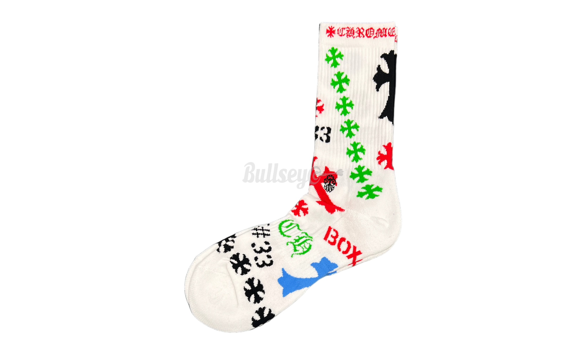 Chrome Hearts Stencil Socks "White"-Bullseye Sneaker Boutique