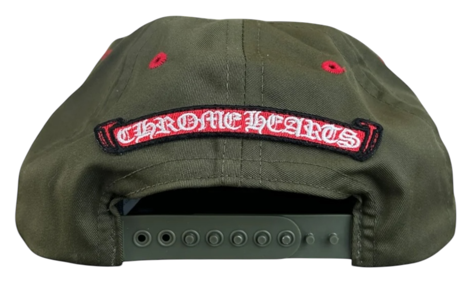 Chrome Hearts Triple Cross Olive Trucker Hat