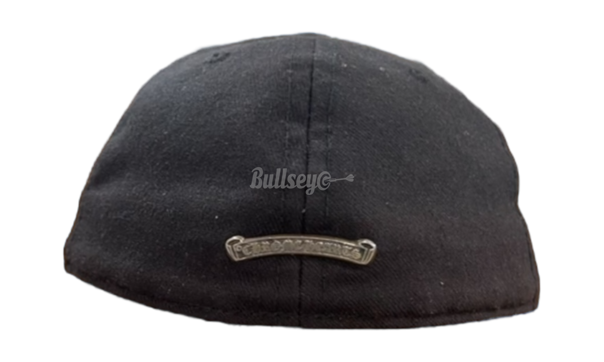 Chrome Hearts x Off-White Black Leather Brim Scroll Silver Fitted Hat (Preowned)