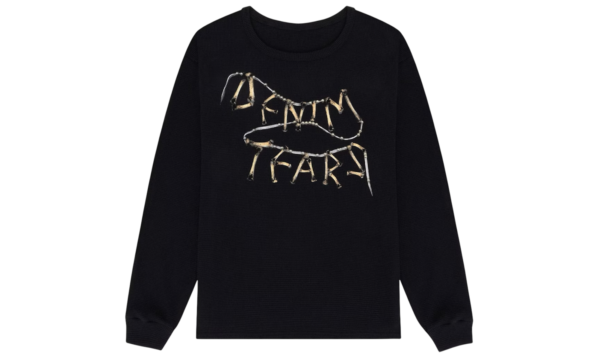 Denim Tears Chicken Bone Black Longsleeve T-Shirt-Bullseye Sneaker Boutique