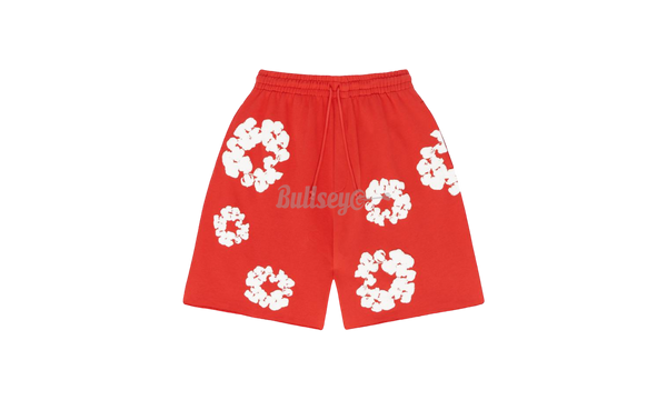 Denim Tears The Cotton Wreath Red Sweat Shorts-Bullseye staple Sneaker Boutique