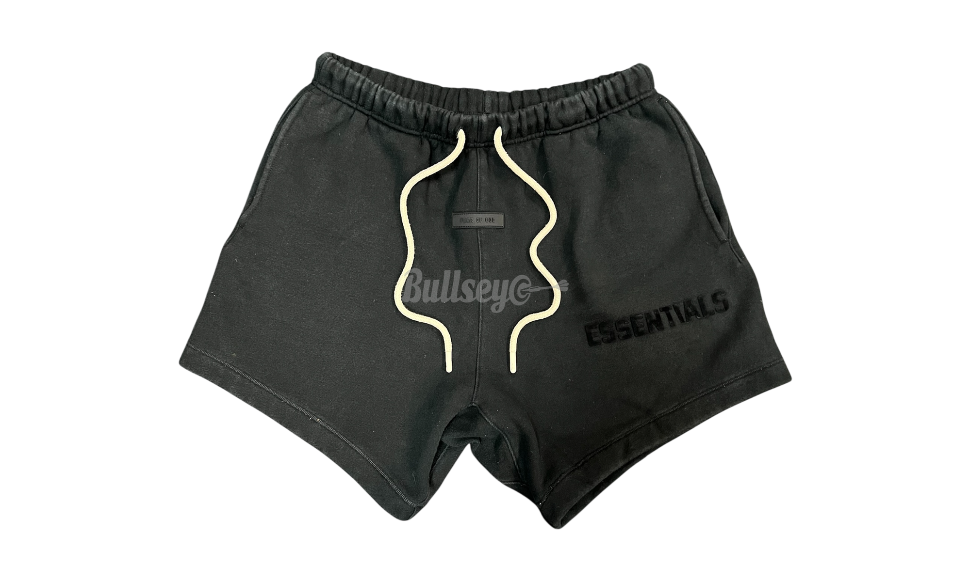 Fear Of God Essentials "Jet Black" Shorts (PreOwned)-Bullseye Sneaker Boutique