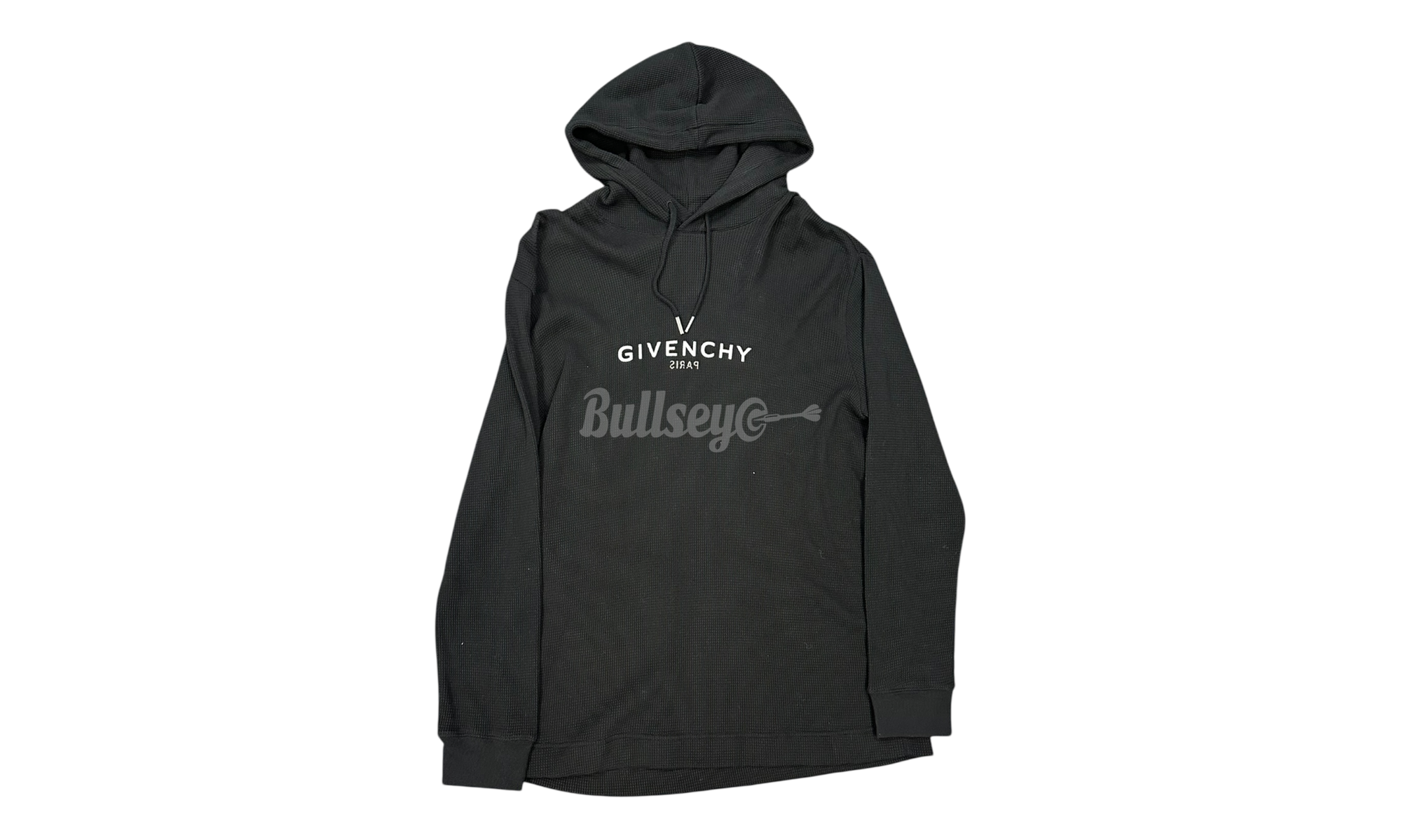 Givenchy Reversed Logo Waffle Black Hoodie-Bullseye Sneaker Boutique