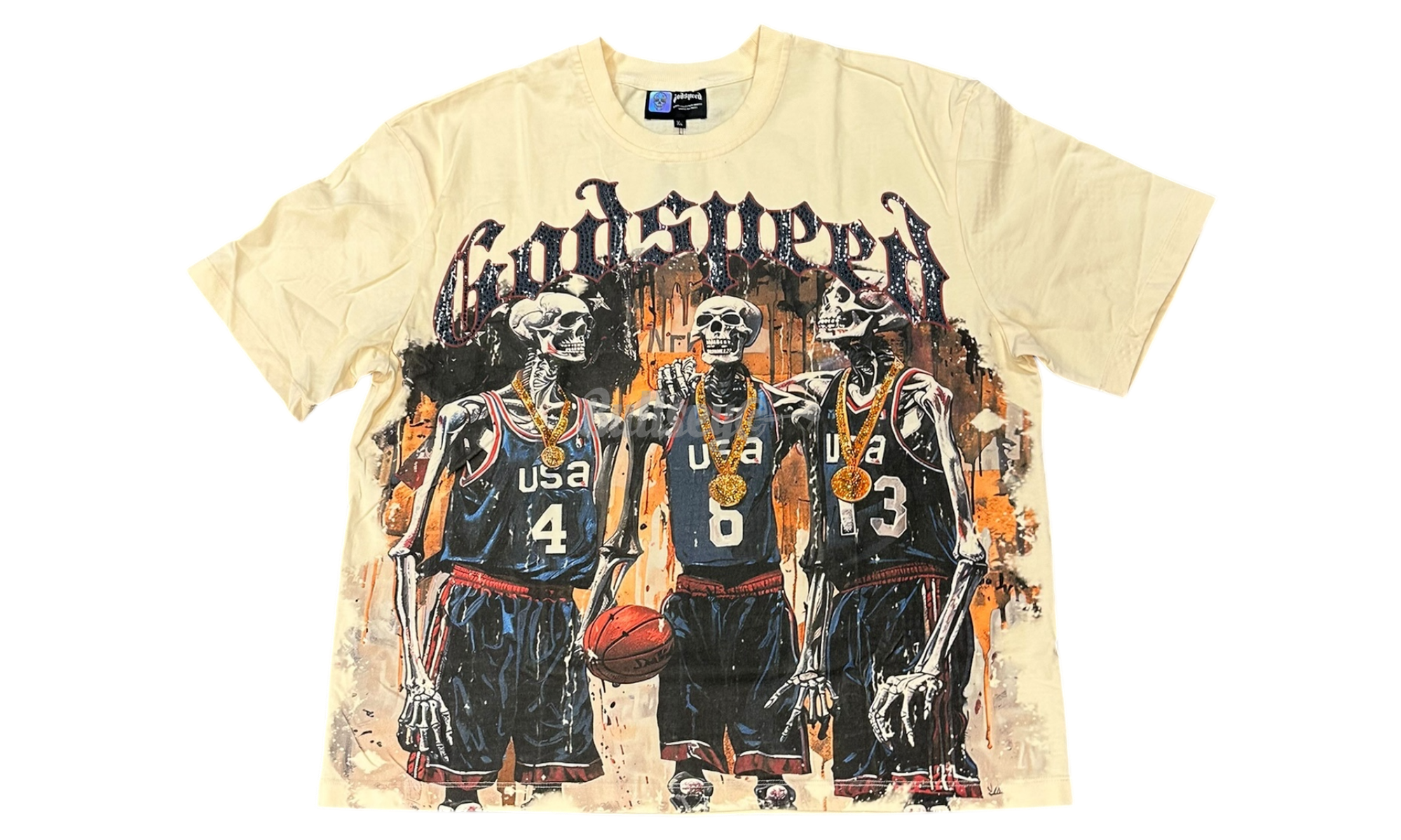 Godspeed Dream Team Wash Bone VVS T-Shirt-Bullseye Sneaker Boutique