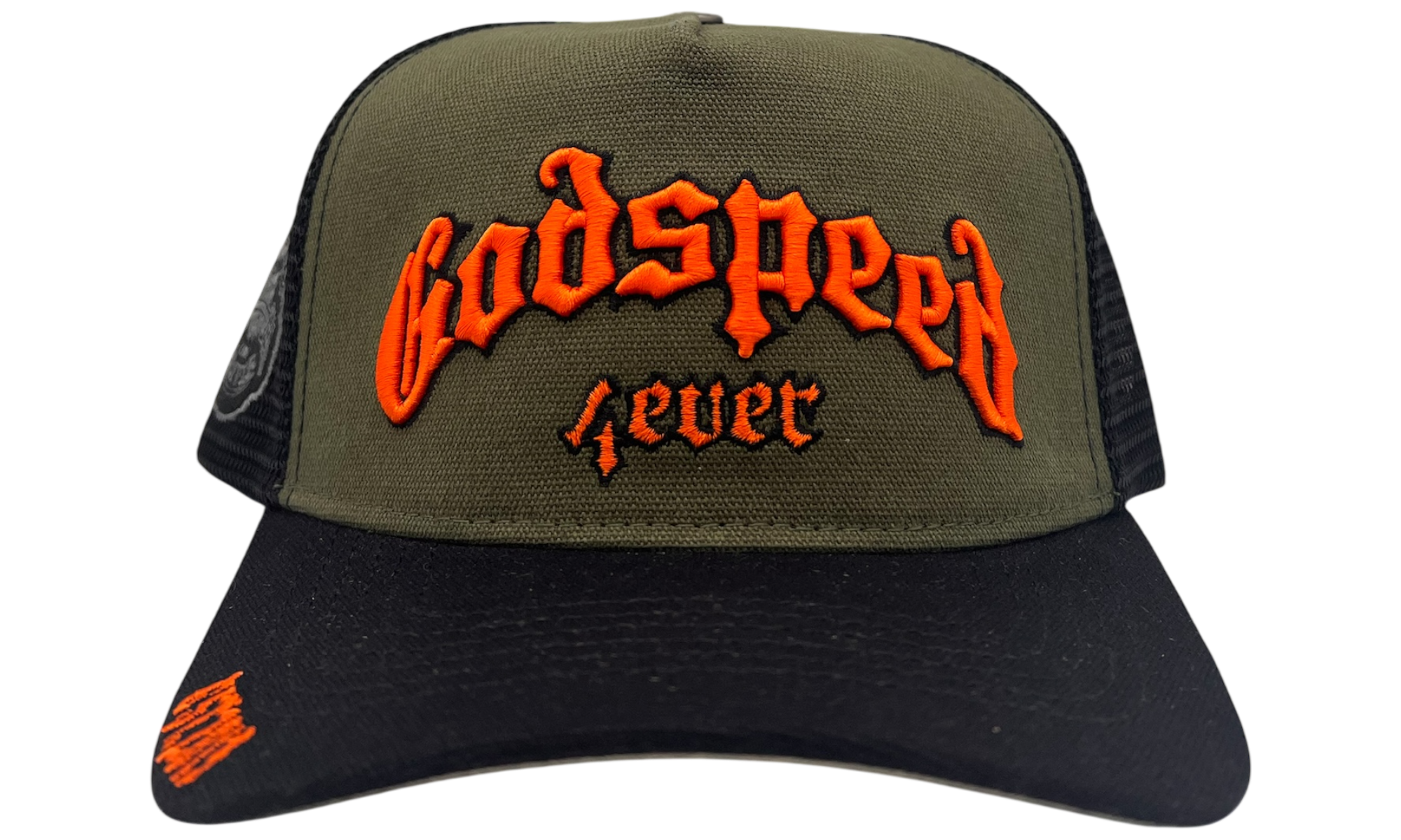 Godspeed Forever Olive/Orange Trucker Hat-Rs-flyfishing Sneakers Sale Online