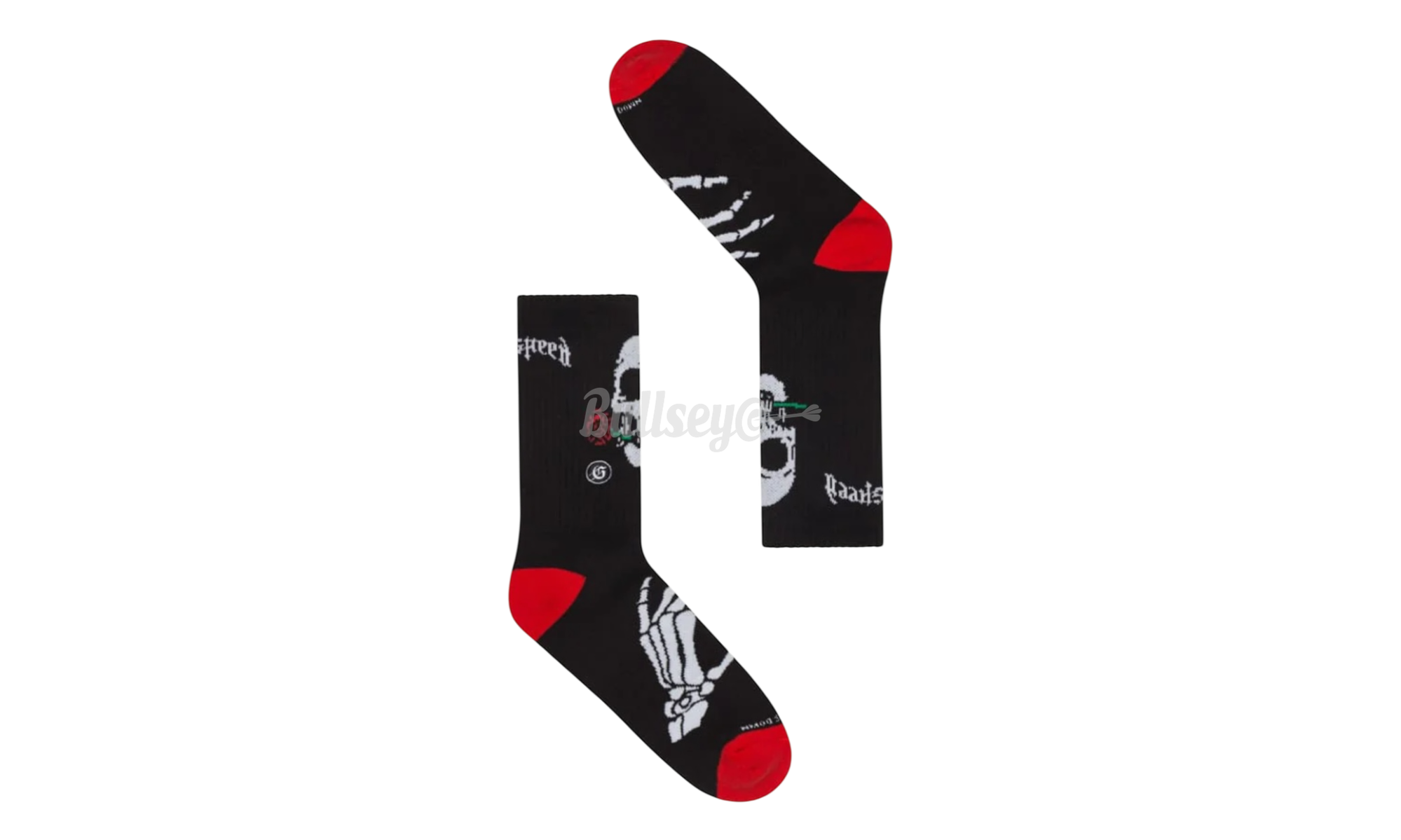 Godspeed Skull & Roses Black/Red Socks