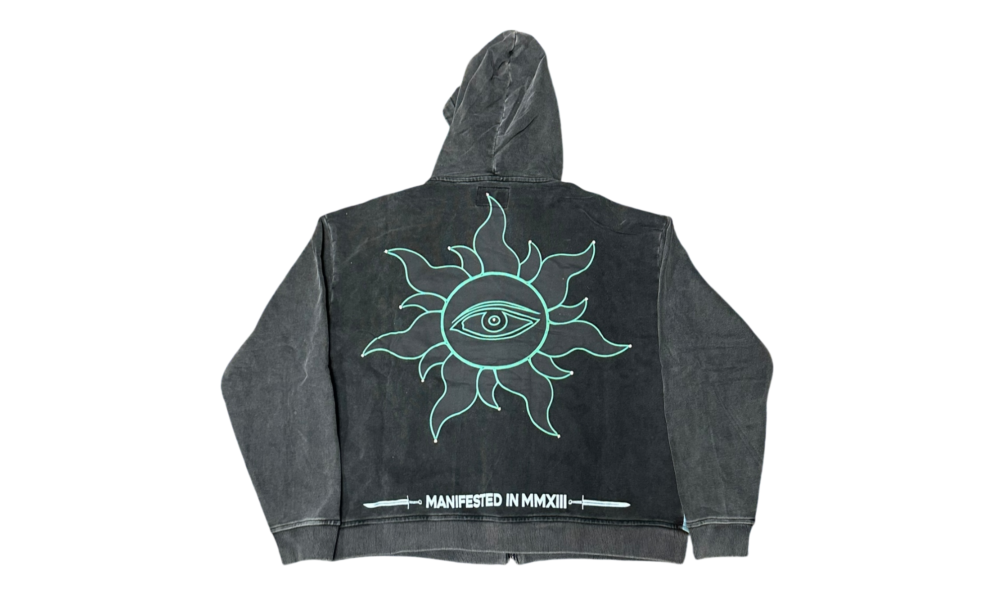 Godspeed Sunken Liberty Grey Wash Zip-Up Hoodie