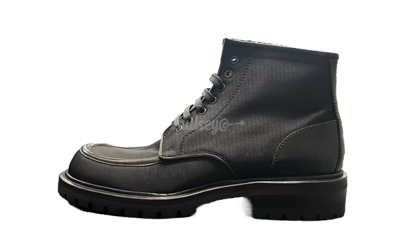 Gucci Trekking Work Boots Canvas Leather Black-Air Jordan 1 Bred Silver
