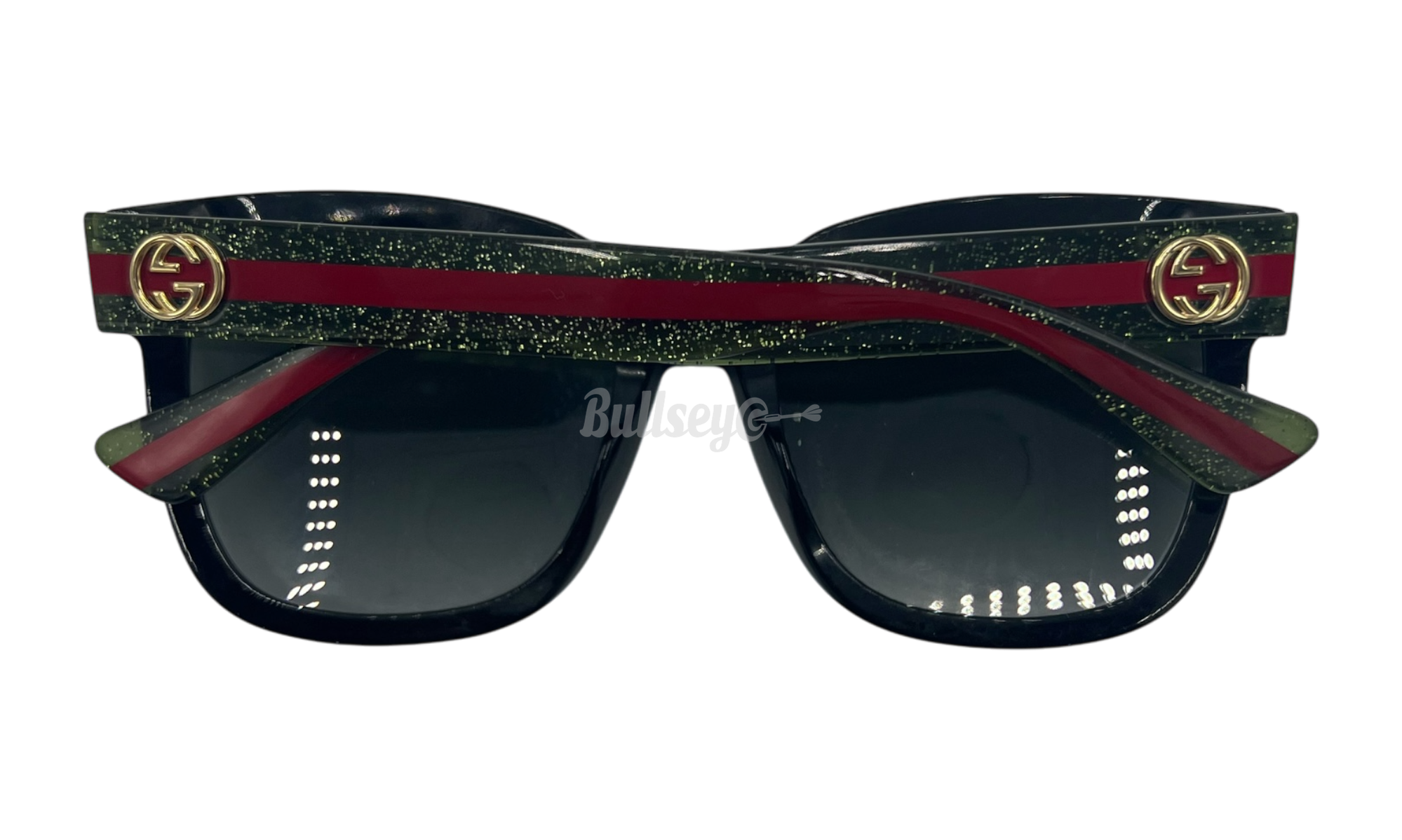 Gucci Womens Web-Stripe Square-Frame Sunglasses (PreOwned)