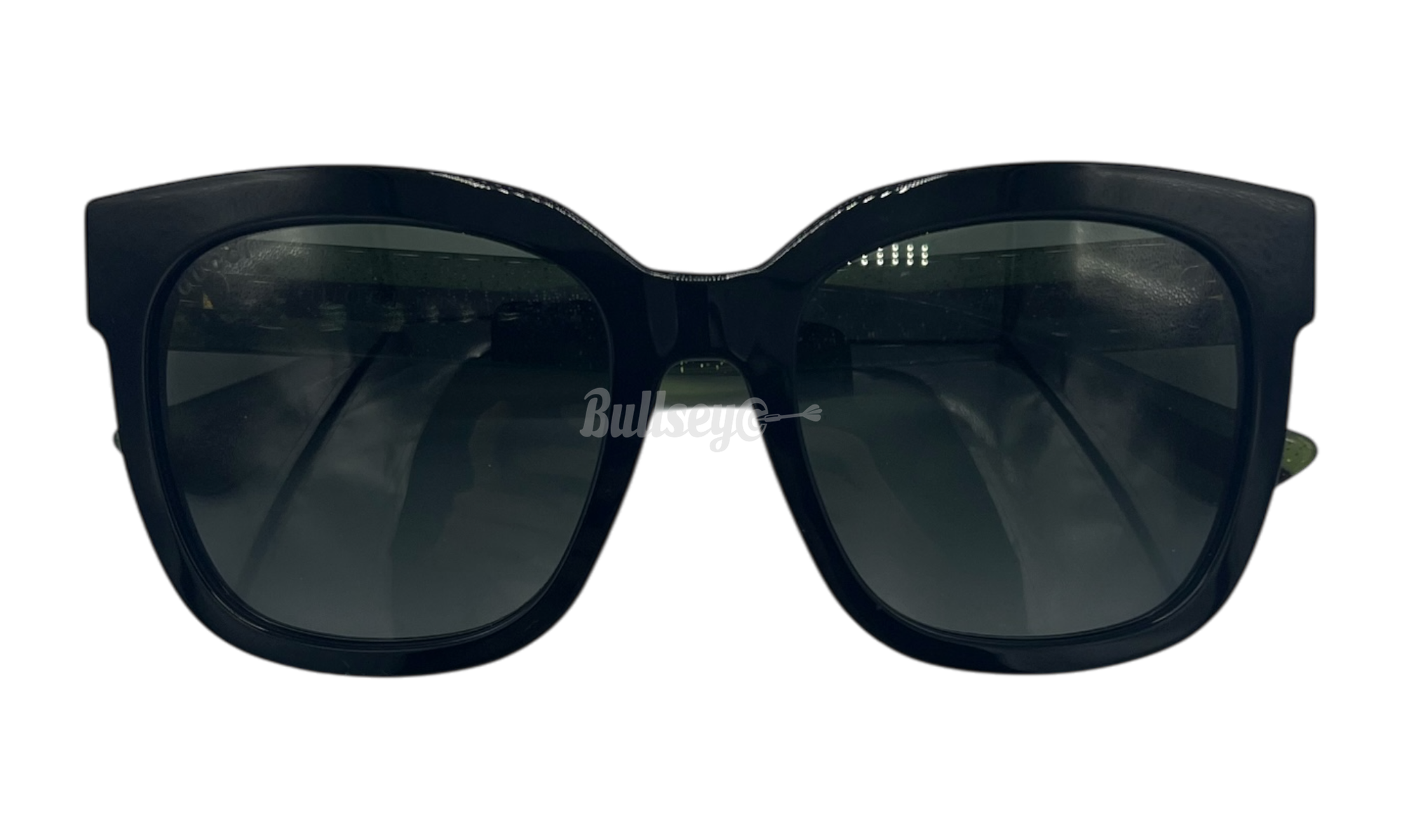 Gucci Womens Web-Stripe Square-Frame Sunglasses (PreOwned)-Bullseye Sneaker Boutique