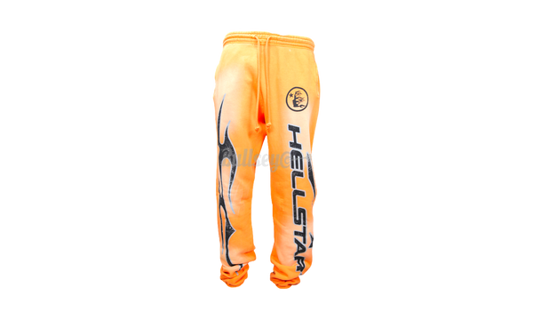 Hellstar Fire Orange Dye Closed Elastic Bottom Sweatpants-adidas nmd r1 cloud white clear orange glass decor