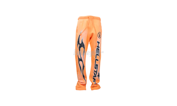 Hellstar Fire Orange Dye Flare Bottom Sweatpants-Bullseye heeled Sneaker Boutique