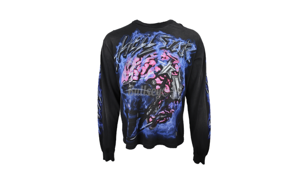 Hellstar Studios Brain Helmet Black Longsleeve T-Shirt-Bullseye Animal Sneaker Boutique