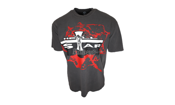 Hellstar Studios Jesus Path To Paradise Grey/Red T-Shirt-AIR Muslin JORDAN