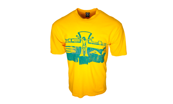 Hellstar Studios Jesus Path To Paradise Yellow T-Shirt-adidas sunglasses mens