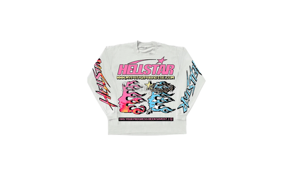 Hellstar Studios Pixel White Longsleeve T-Shirt (PreOwned)-Rs-flyfishing Sneakers Sale Online