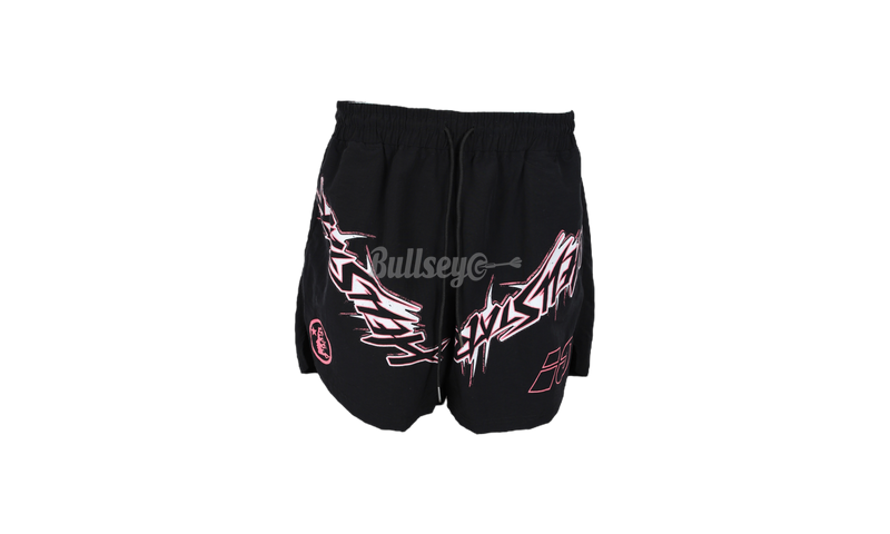Hellstar Waxed Nylon Black Shorts-Urlfreeze Sneakers Sale Online