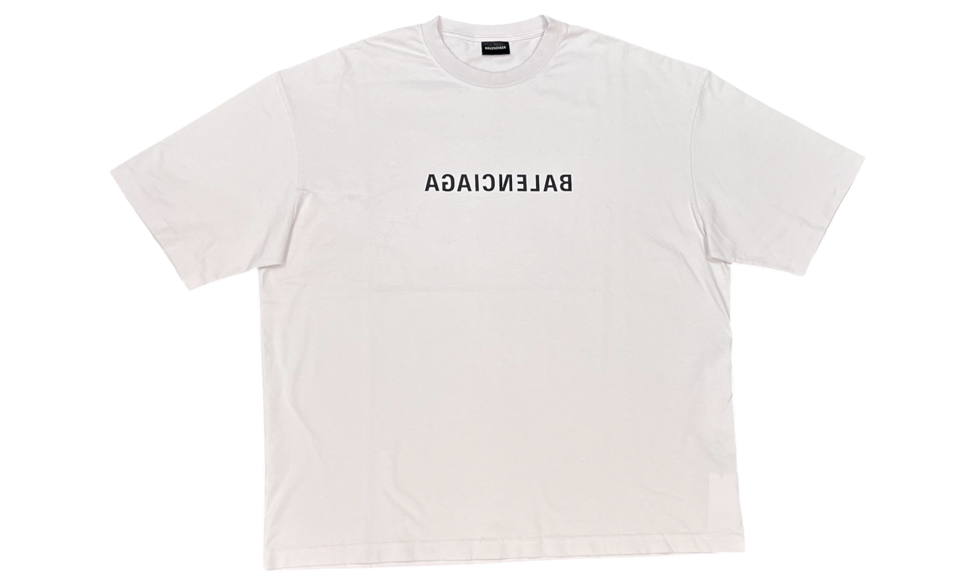Balenciaga Logo Printed Oversized White T-Shirt-Bullseye Sneaker Boutique
