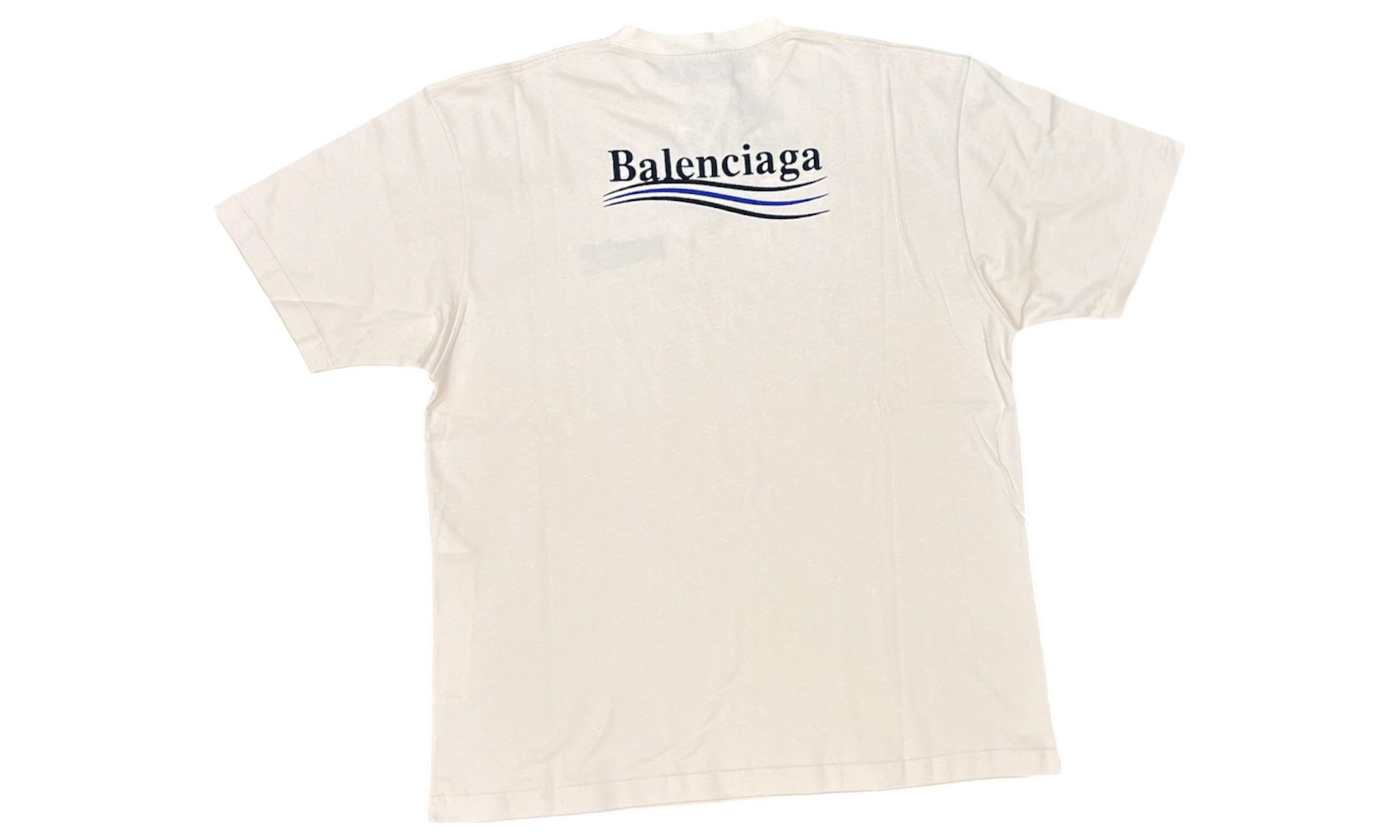 Balenciaga Political Campaign Logo Beige T-Shirt