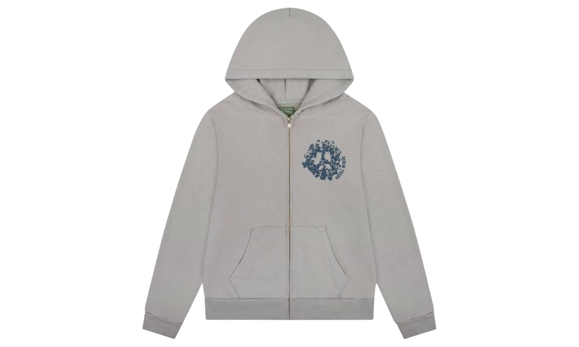Denim Tears University Grey Zip-Up Hoodie