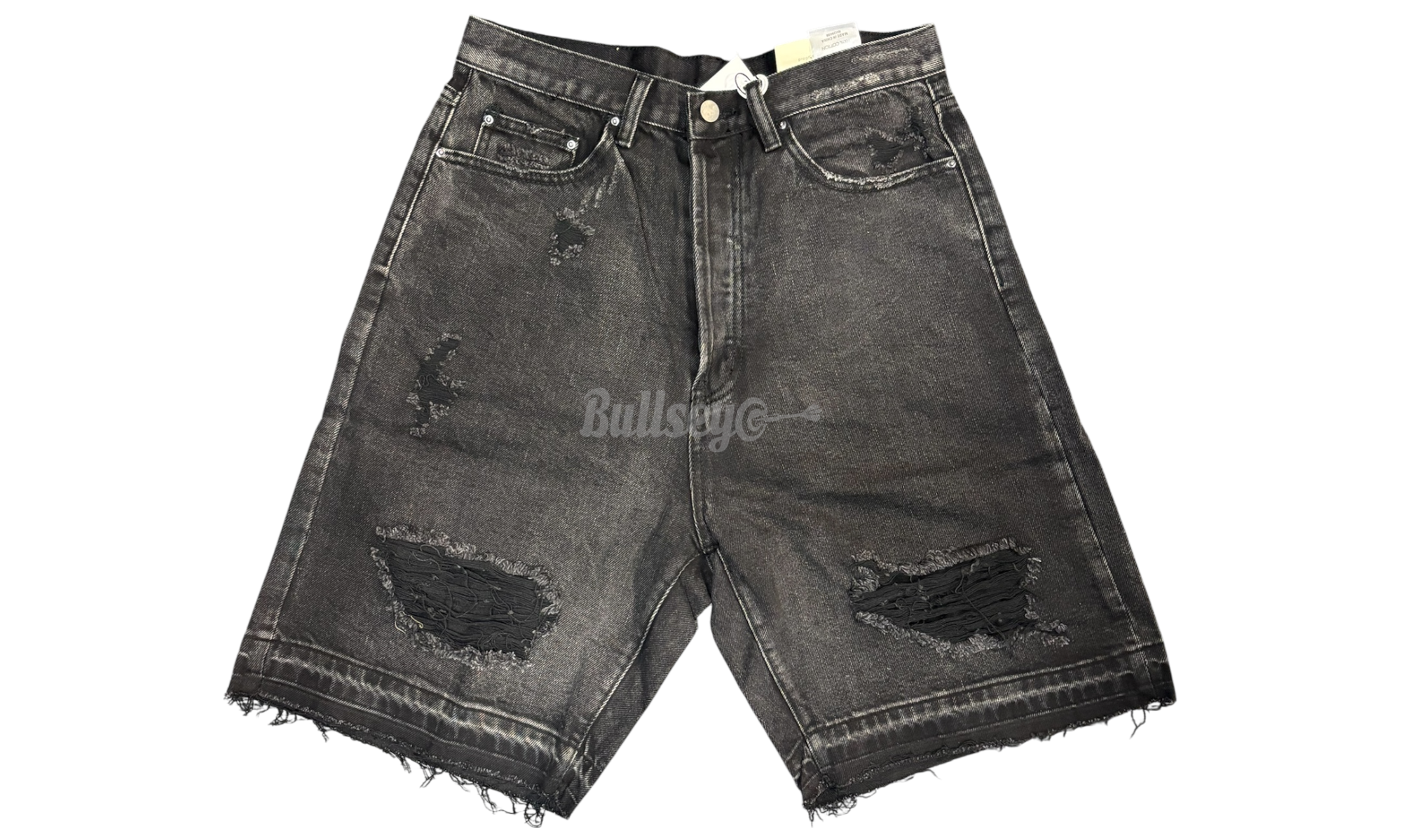 Mnml Distressed Denim Shorts-Bullseye Sneaker Boutique