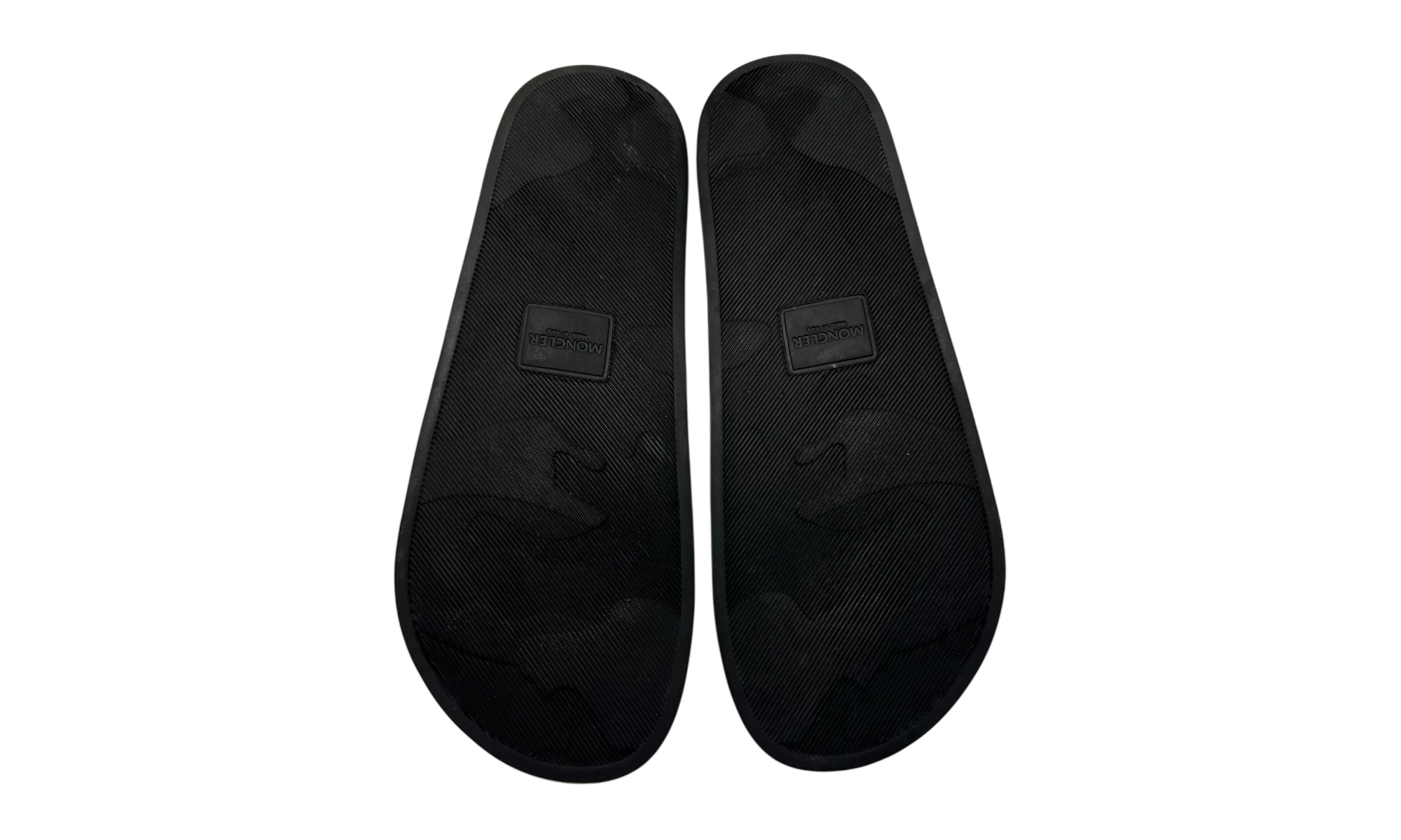 Moncler Basile Pool Slides "Black TriColour" (PreOwned)