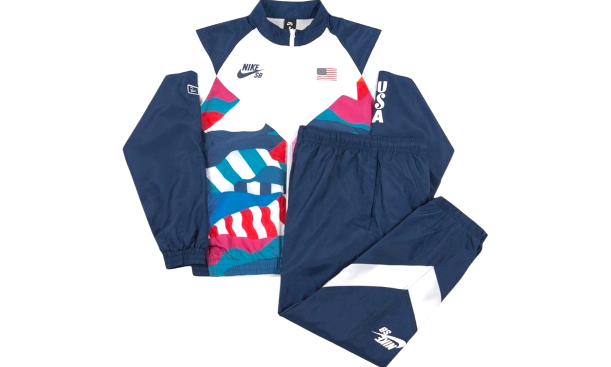 Nike SB X Parra USA Federation Kit Skate Tracksuit "Brave Blue/White"-Bullseye Sneaker Boutique