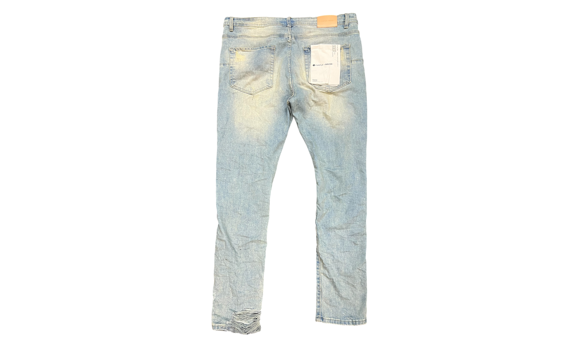Purple-Brand Distressed Light Wash Indigo Jeans (PreOwned)