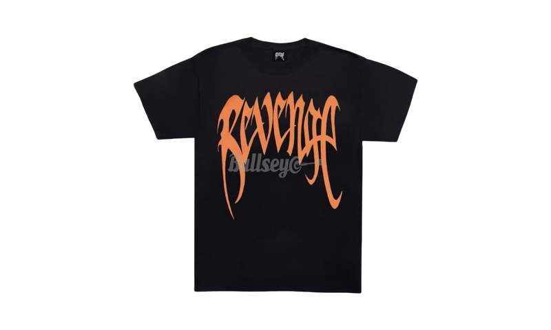 Revenge Orange Arch Black T-Shirt-No mires el drop de la zapatilla de running y fíjate en su perfil