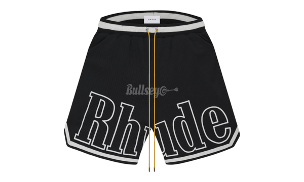 Rhude Court Black Shorts-UNC 3s sneaker tees Carolina Blue Misfit Teddy