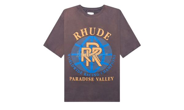 Rhude Vintage Grey Paradise Valley T-Shirt-Finish you Air Jordan 13 "Flint" sneaker fit with these new Nike apparel styles to match