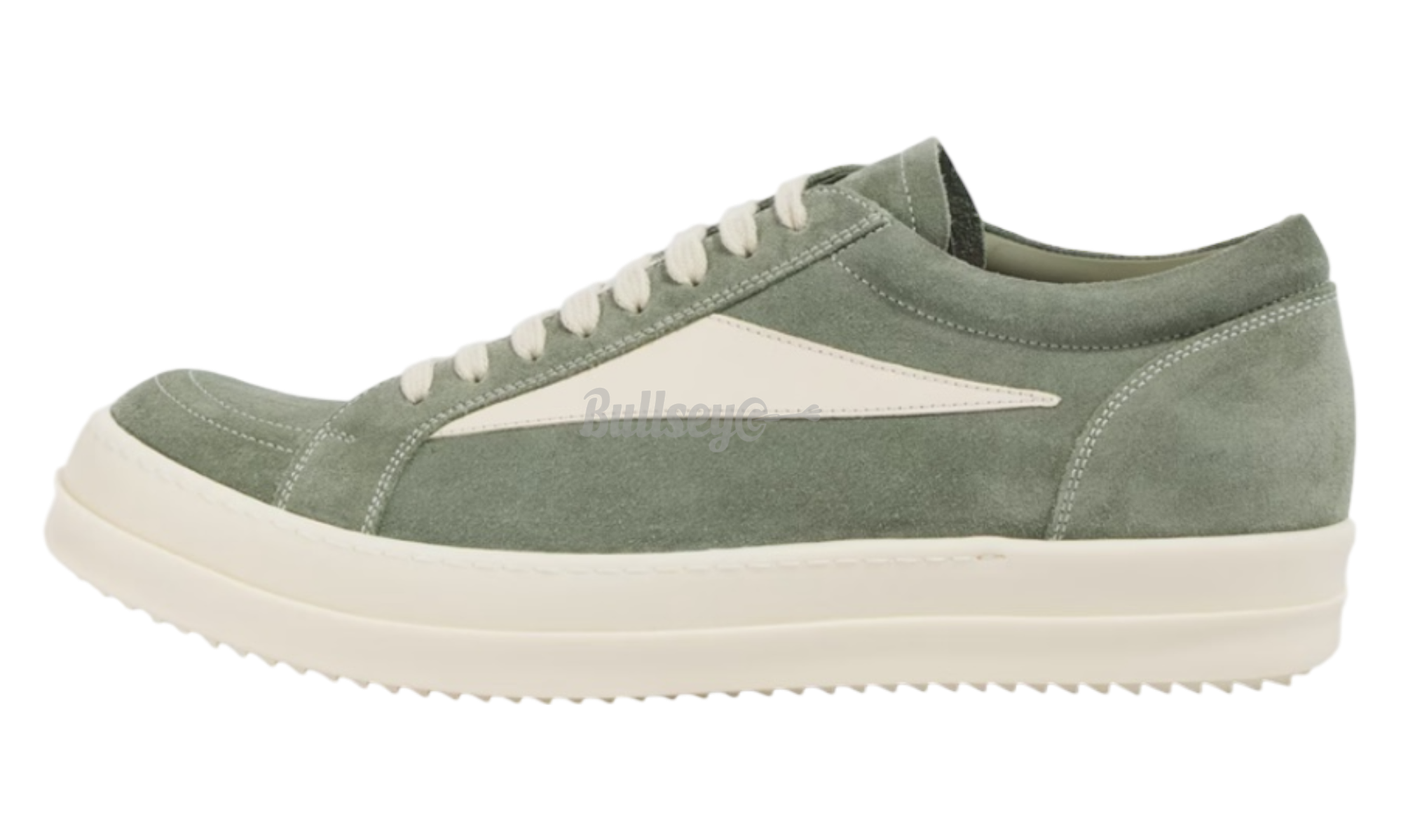 Rick Owens Vintage Low Suede Celadon Milk Sneakers-Bullseye Sneaker Boutique