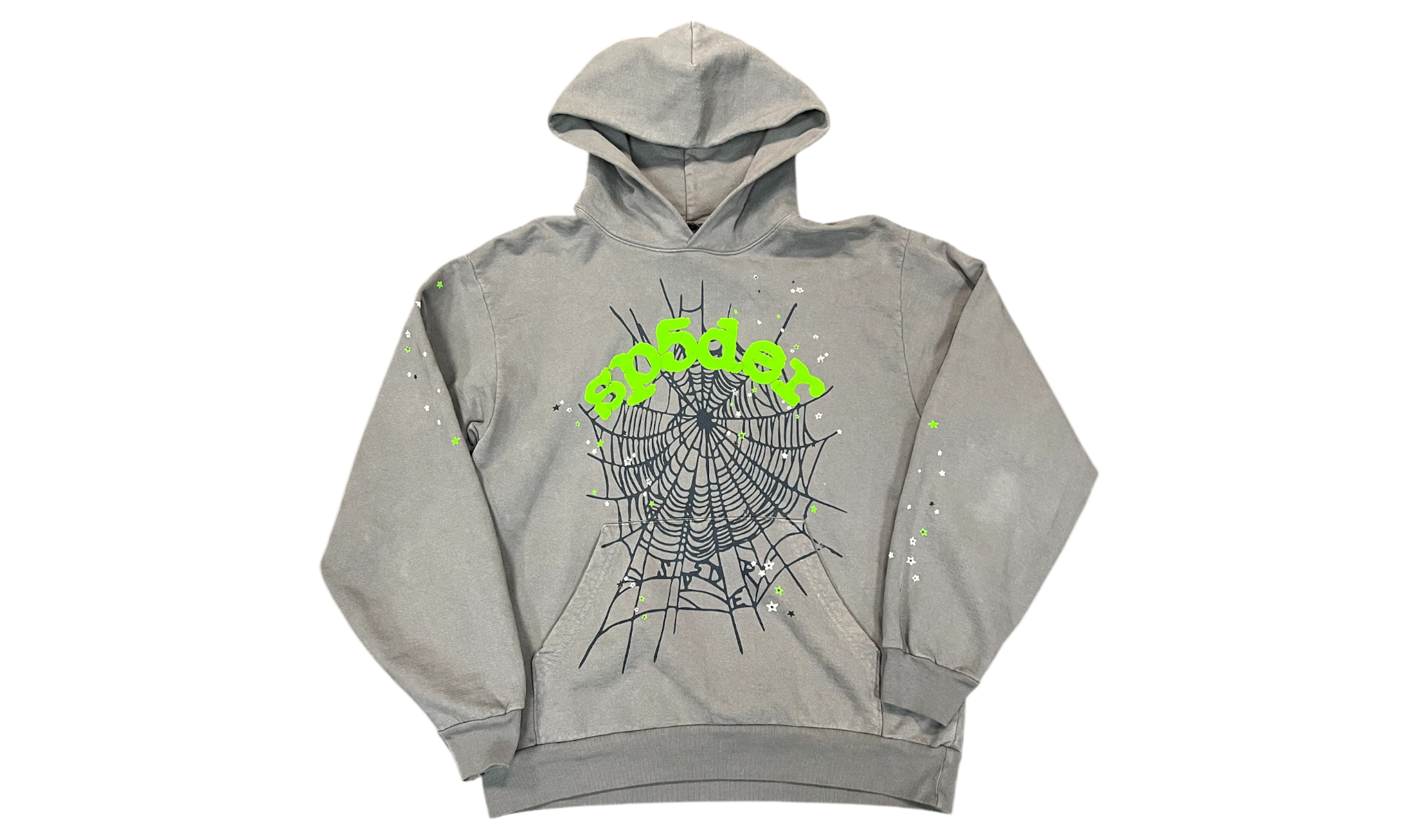 Sp5der Wait Web Slate Grey Hoodie (PreOwned)-Bullseye Sneaker Boutique