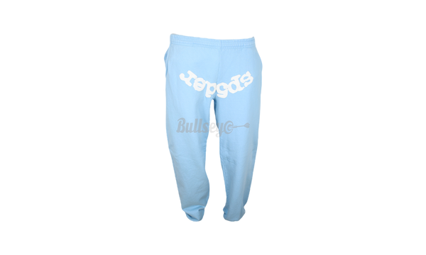 Spider Worldwide White Letters Sky Blue Sweatpants-home air jordan xxxiv infrared