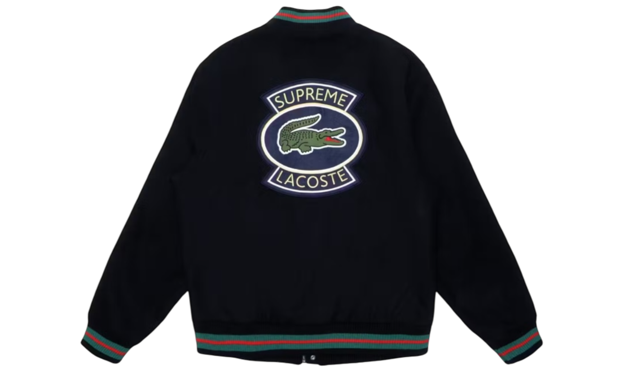 Supreme Lacoste Wool Varsity Black Jacket