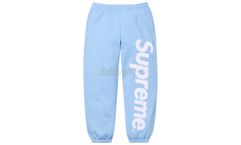 Supreme Satin Applique Baby Blue Sweatpants-Bullseye Sneaker Boys Boutique