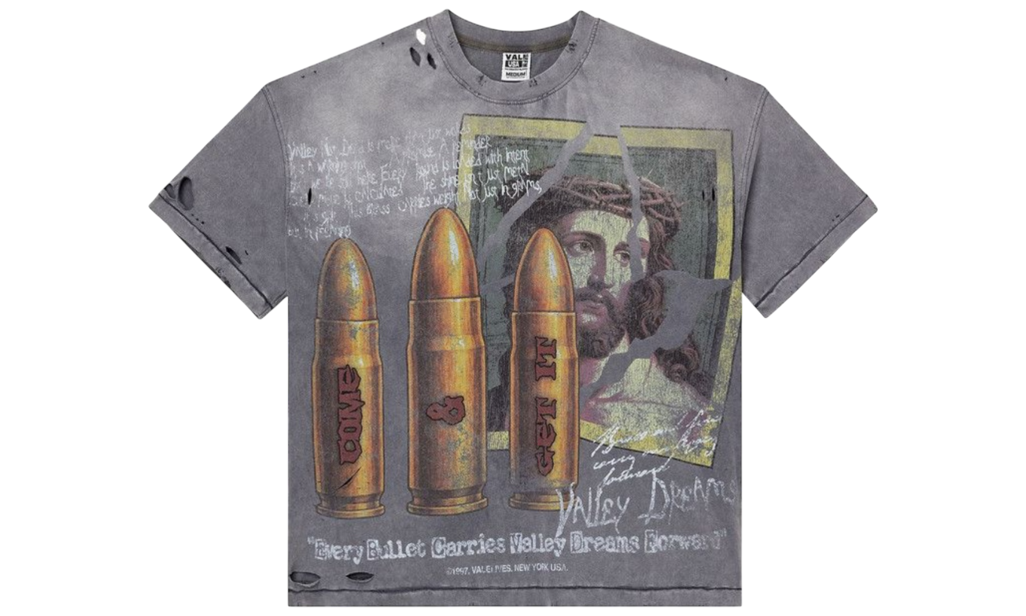 Vale Forever Faith Thrashed Grey T-Shirt-Bullseye Sneaker Boutique