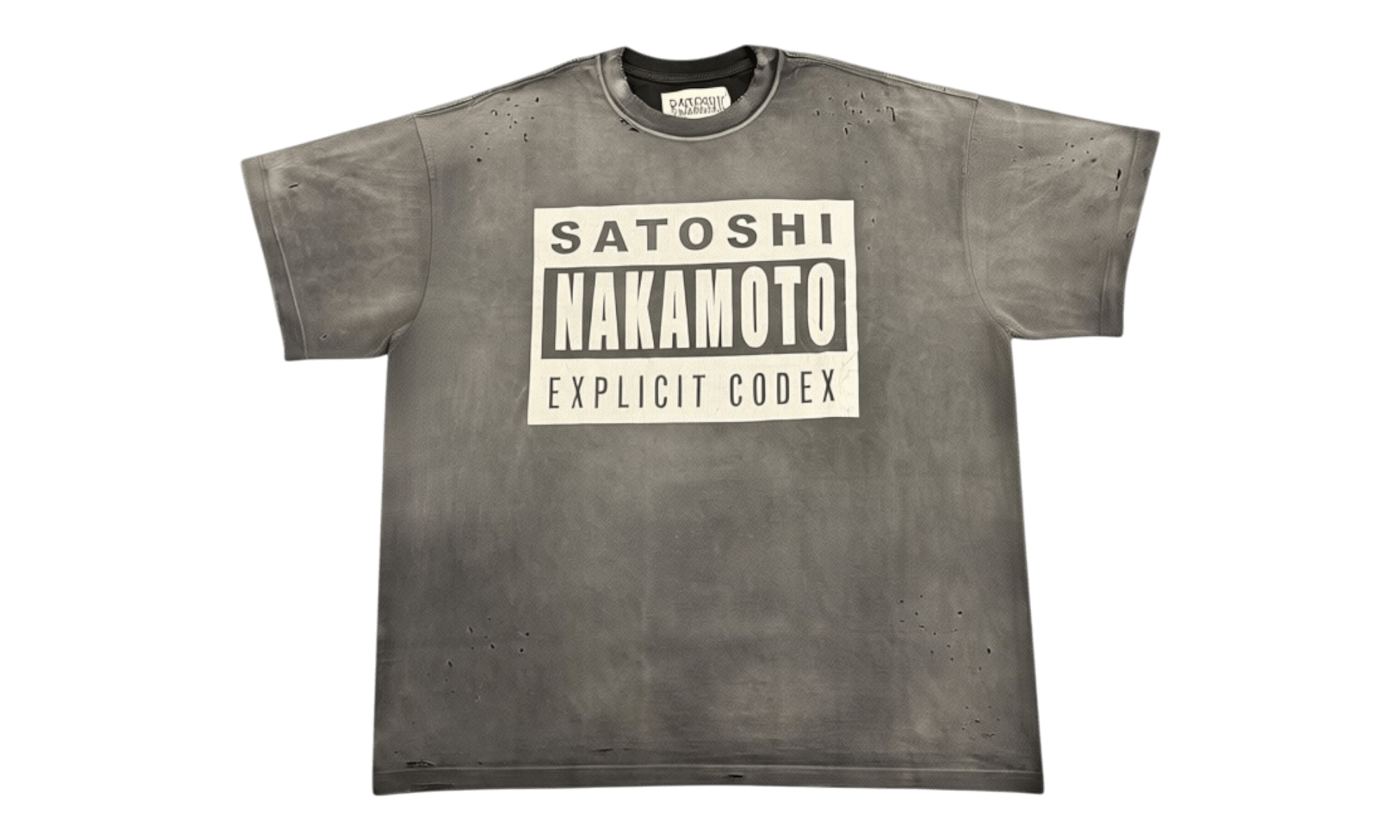 Satoshi Nakamoto Explicit Codex Black T-Shirt