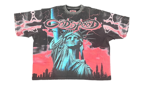 Godspeed Red Voltage Washed Black T-Shirt