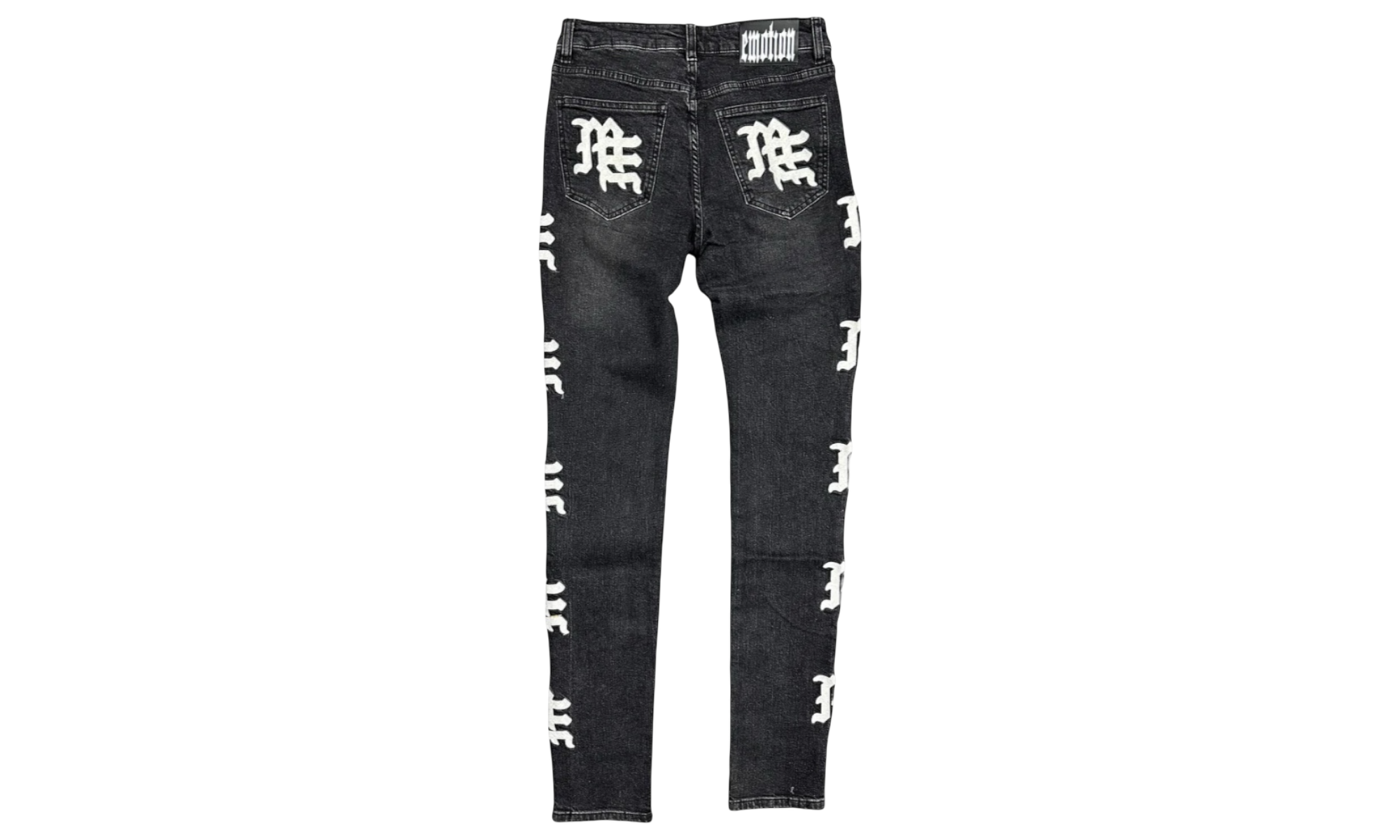 Mixed Emotion "Monogram" Black Wash Denim