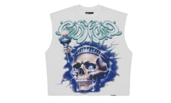 Godspeed Liberty Tears Sleeveless White T-Shirt