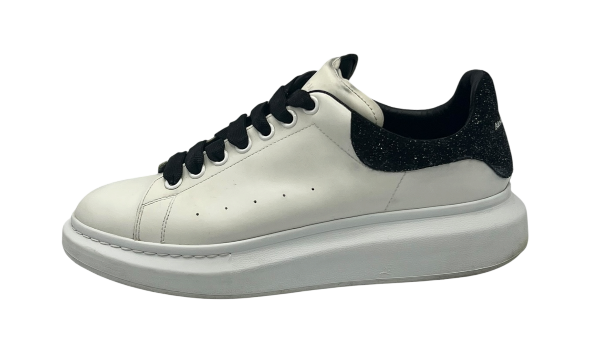 Alexander McQueen Oversized Sneaker "White Black Crystal" (PreOwned) (No Box)