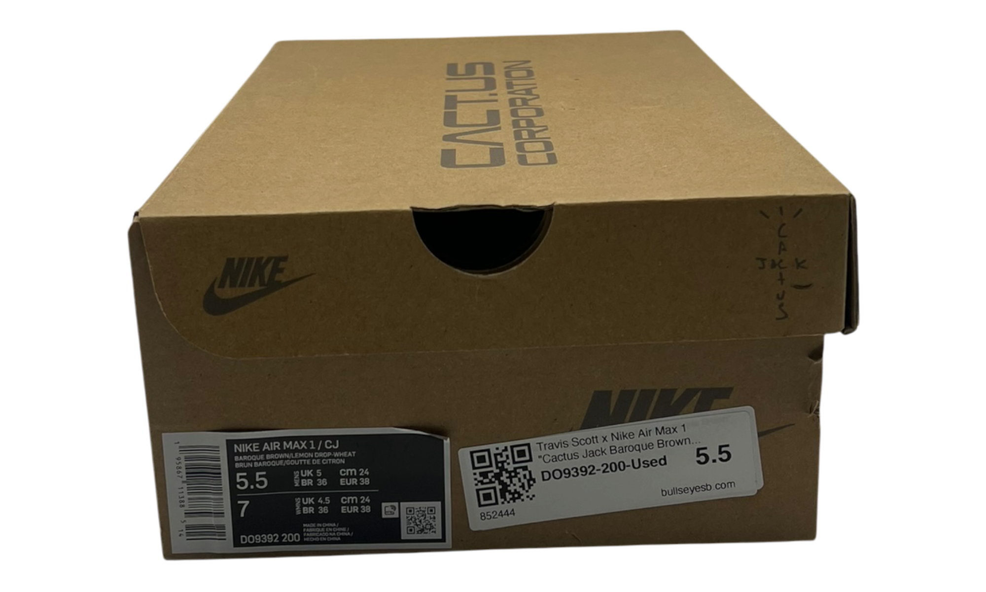 Travis Scott x Nike Air Max 1 "Cactus Jack Baroque Brown" (PreOwned)