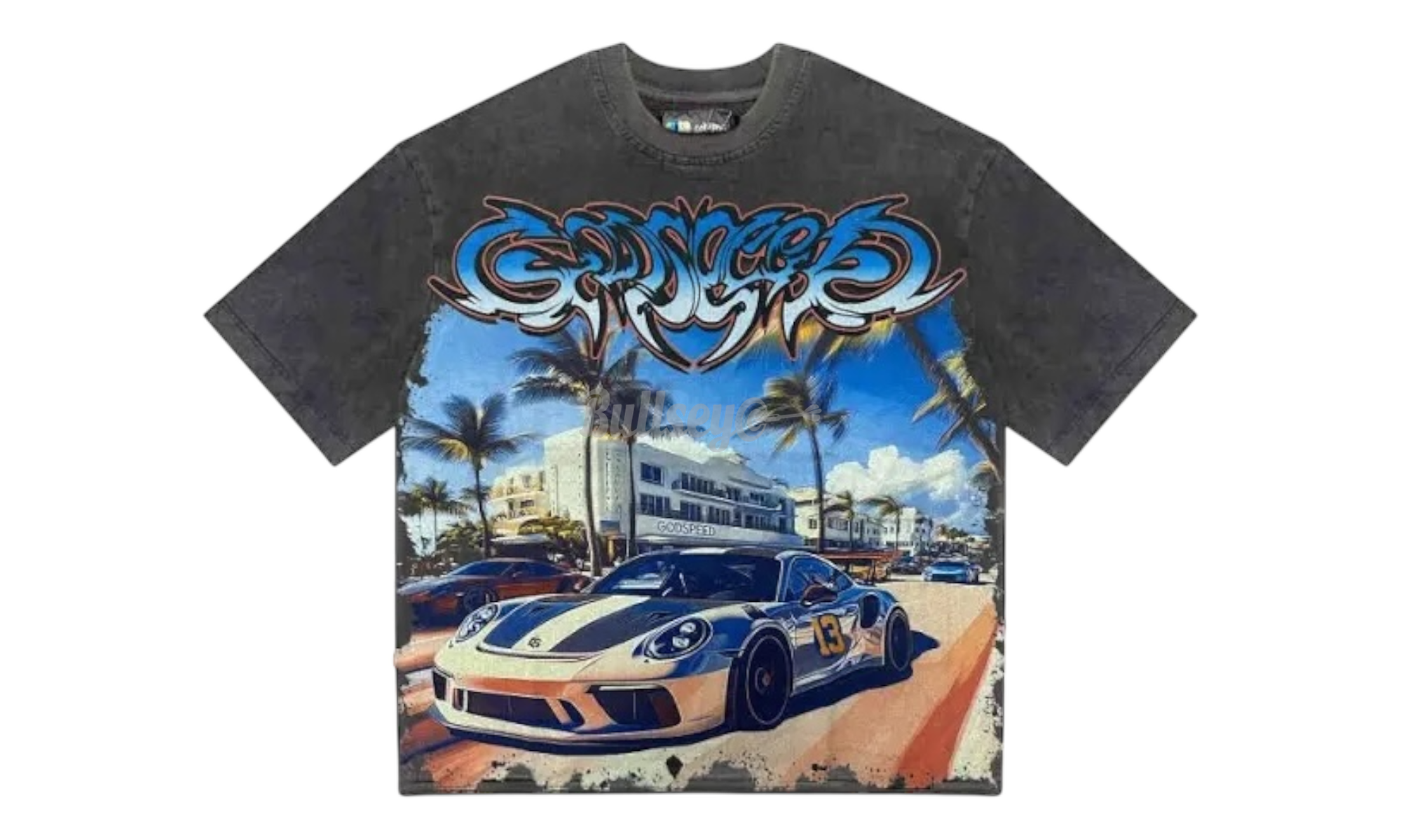 Godspeed Car Meet Miami Black T-Shirt