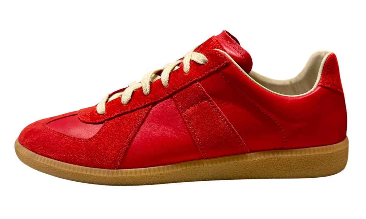 Maison Margiela Replica German Army Trainer (GAT) Red Sneaker Gum Sole