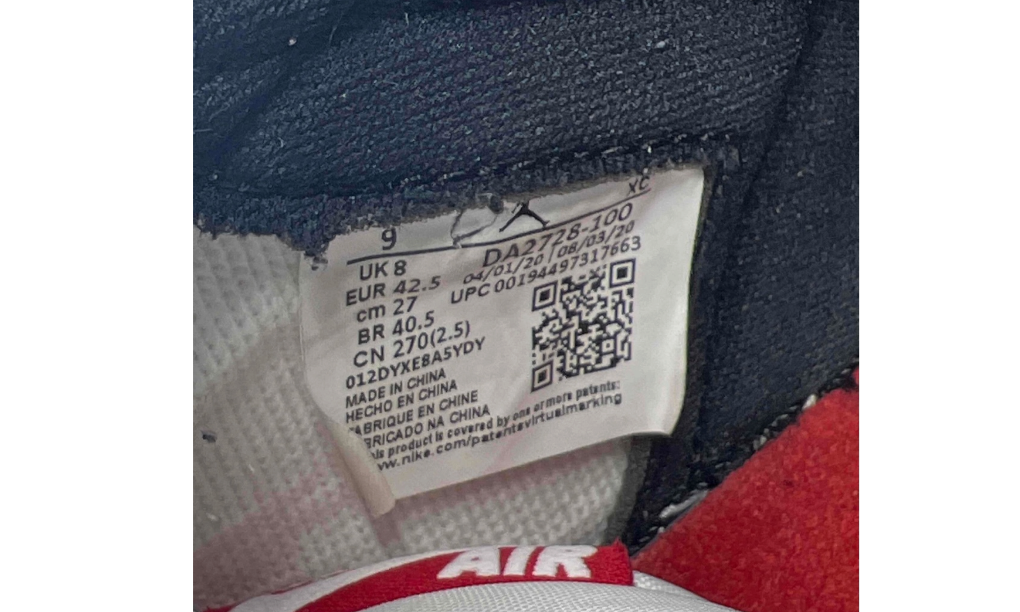 Air Jordan 1 Retro "Trophy Room" (F&F with blue Laces) (PreOwned)