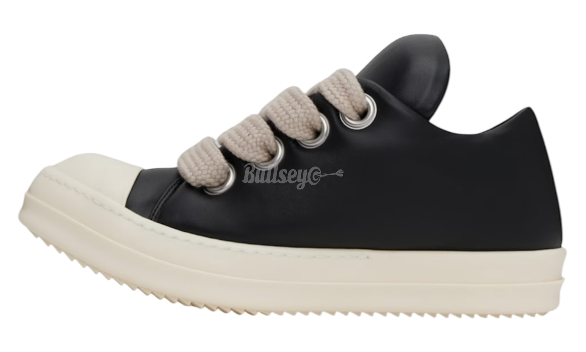 Rick Owens SS25 Hollywood Jumbolaced Black/Milk Low Sneakers