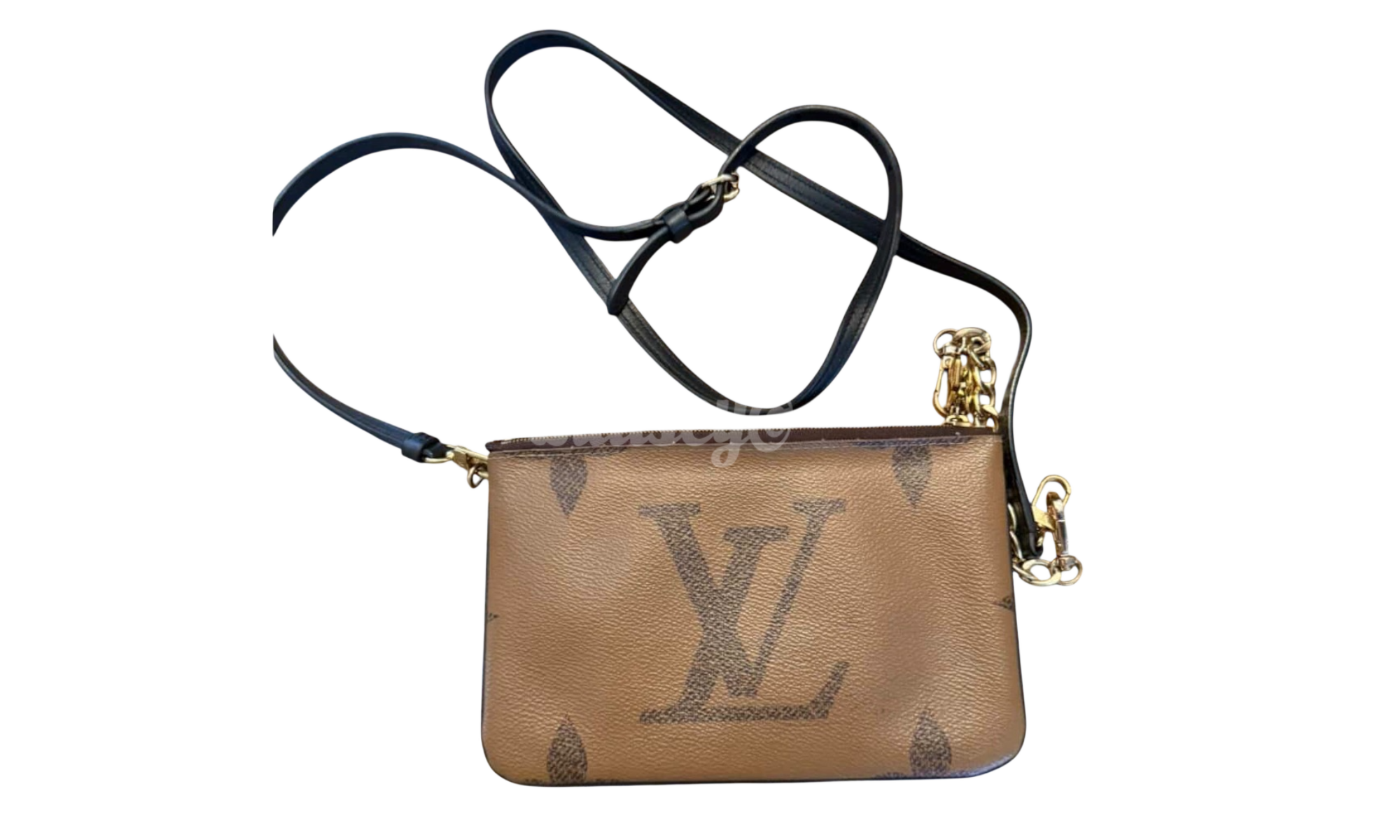 Louis Vuitton Pochette Double Zip Crossbody Bag Monogram Giant Reverse (M69203)